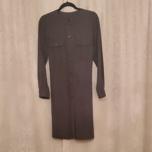 Banana Republic Army Green Shirt Dress